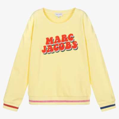 Shop Marc Jacobs Girls Teen Yellow Logo Sweatshirt
