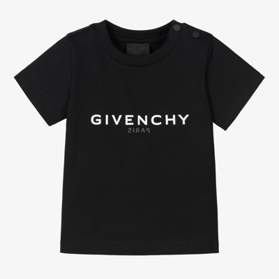 Shop Givenchy Baby Boys Black Logo T-shirt