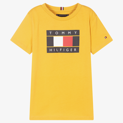 Shop Tommy Hilfiger Boys Teen Mustard Yellow T-shirt