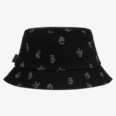 Shop Molo Black Cotton Bucket Hat