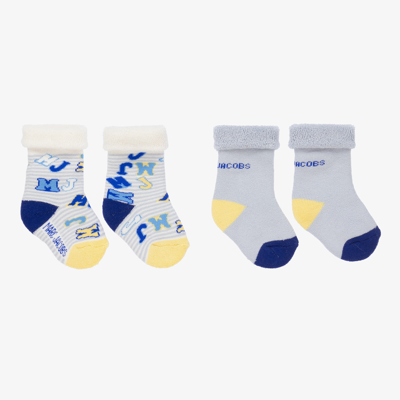 Shop Marc Jacobs Blue Cotton Socks (2 Pack)