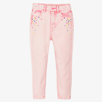 Shop Billieblush Girls Pink Acid Wash Jeans