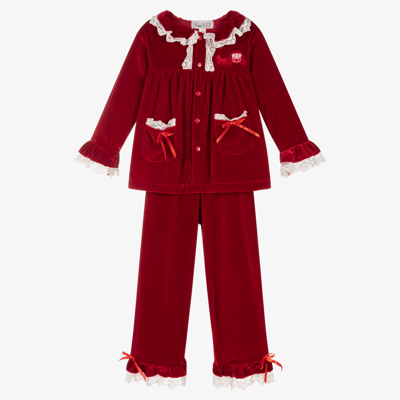 Beau Kid Girls Red Velvet Pyjamas ModeSens