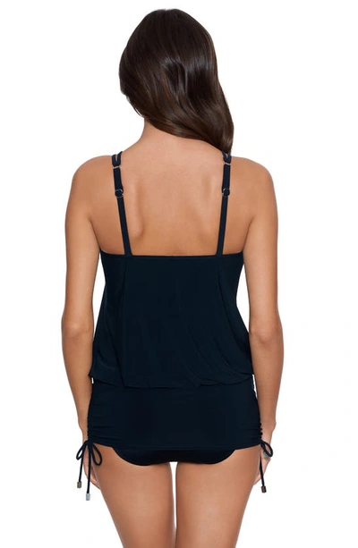 Shop Magicsuit Susan Keyhole Skirted One-piece Swimsuit In Black