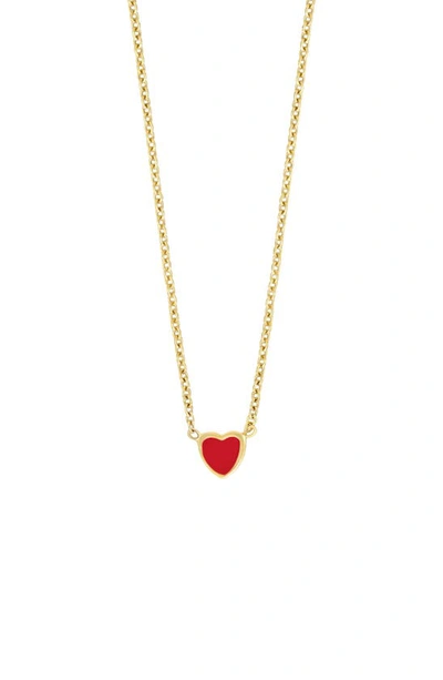 Shop Bony Levy Kids' 14k Gold Heart Pendant Necklace In 14k Yellow Gold