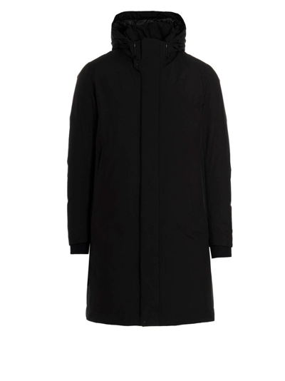 Shop Herno Padded Hooded Jacket In Black