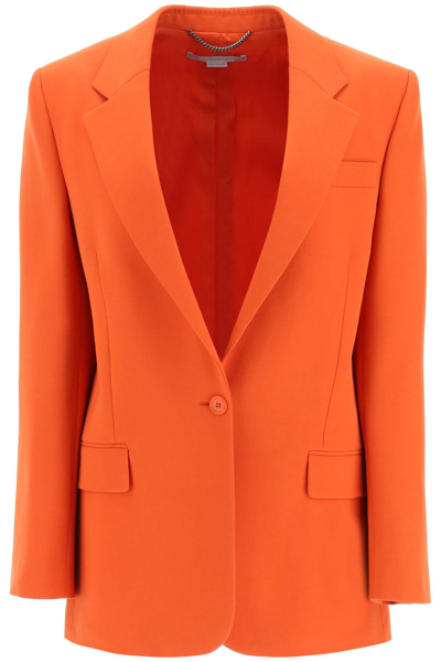 Shop Stella Mccartney Tailored Twill Jacket In Orange