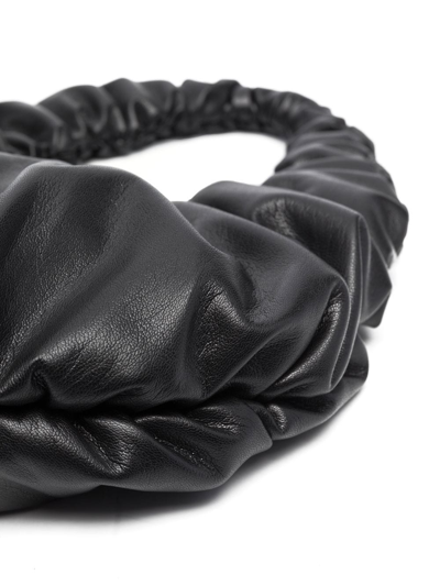 Shop Nanushka Gathered Shoulder Bag In Black