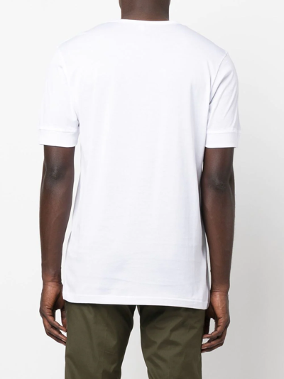 Shop Sunspel Short-sleeve Henley T-shirt In White