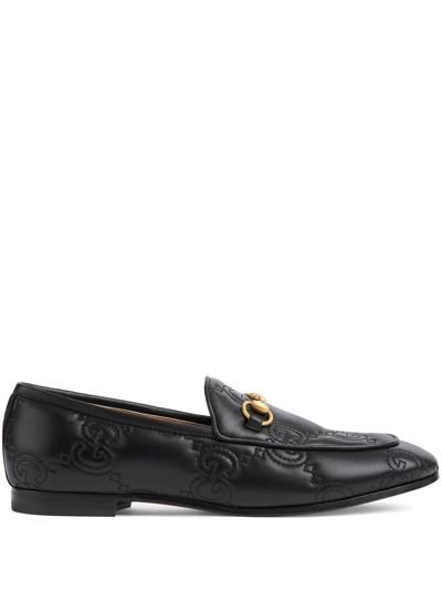 Shop Gucci Gg Jordaan Loafers In Black