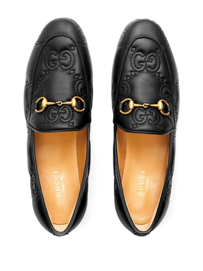 Shop Gucci Gg Jordaan Loafers In Black