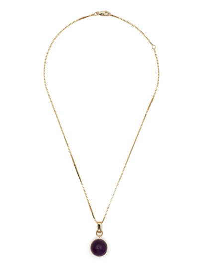 Shop Rachel Jackson Bubblegum Gemstone Necklace In Gold