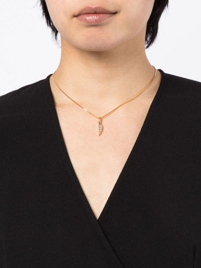 Shop Rachel Jackson Mini Kindred Pearl Necklace In Gold