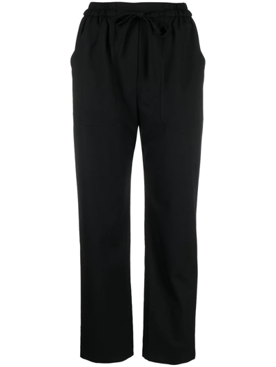 Shop Etro Slim-fit Tie-fastening Trousers In Black