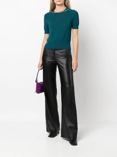 Shop Ports 1961 Chain-link Detailing Knitted Top In Green
