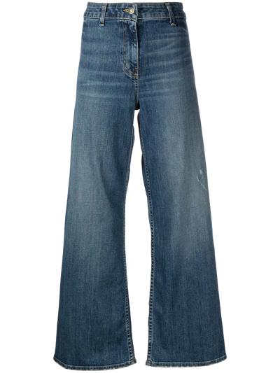 Shop Nili Lotan Megan Flared Jeans In Blue