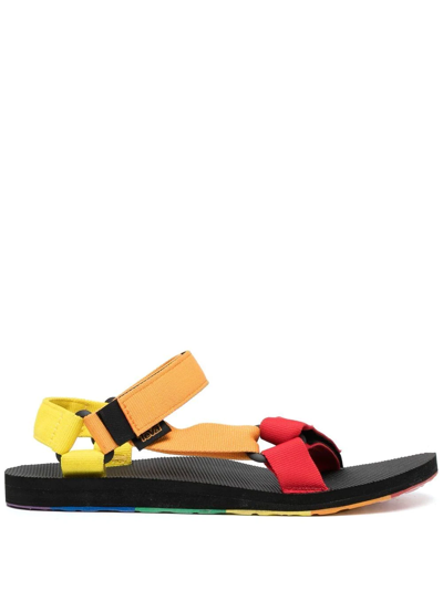 Shop Teva Original Universal Pride Colour-block Sandals In Multicolour