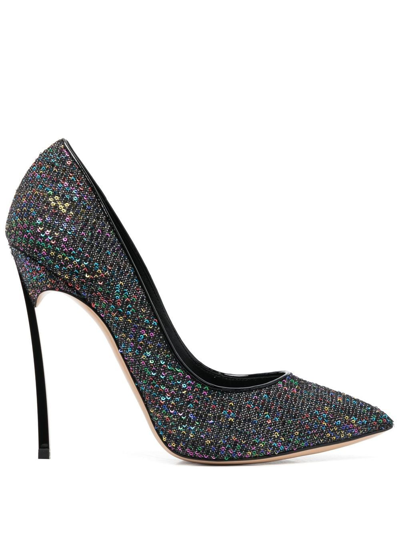 Shop Casadei Blade Arcobaleno 115mm Heel Pumps In Black