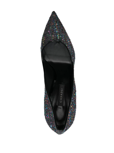 Casadei Blade Arcobaleno 115mm Heel Pumps In Black