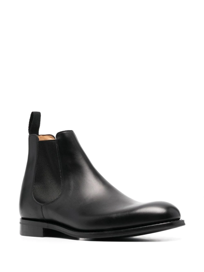 Church's Leicester Semi-gloss Calfskin Boot In Black