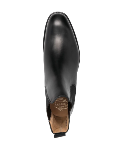 Church's Leicester Semi-gloss Calfskin Boot In Black