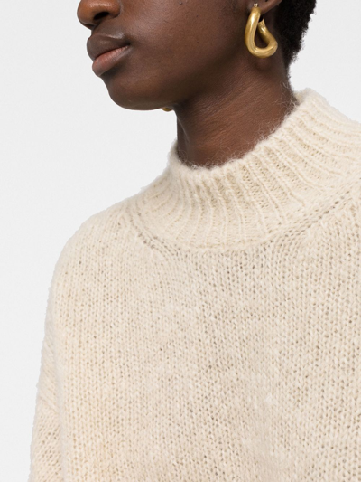 Shop Isabel Marant Mohair-blend Jumper In Neutrals