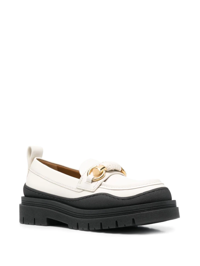 Shop See By Chloé Lylia Contrast-sole Loafers In White