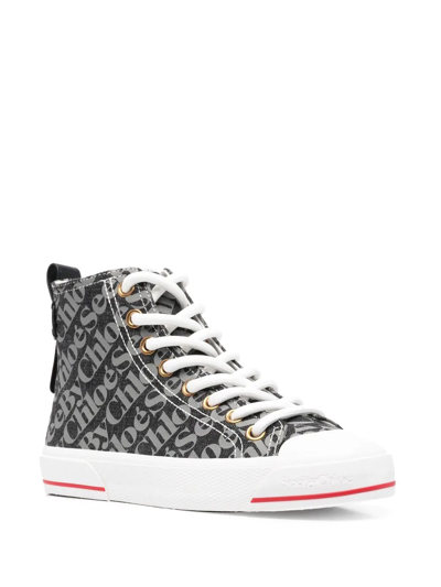 See By Chloé Logo-print High-top Trainers In Black
