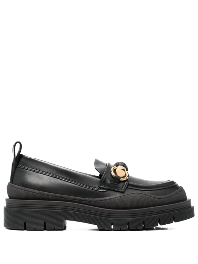 Shop See By Chloé Lylia Slip-on Loafers In Black