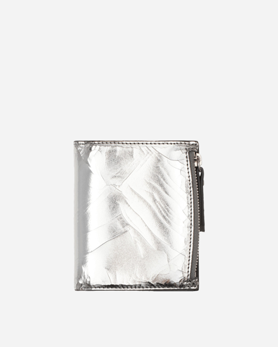 Mirror Small Flip-flap Wallet Silver In Grey