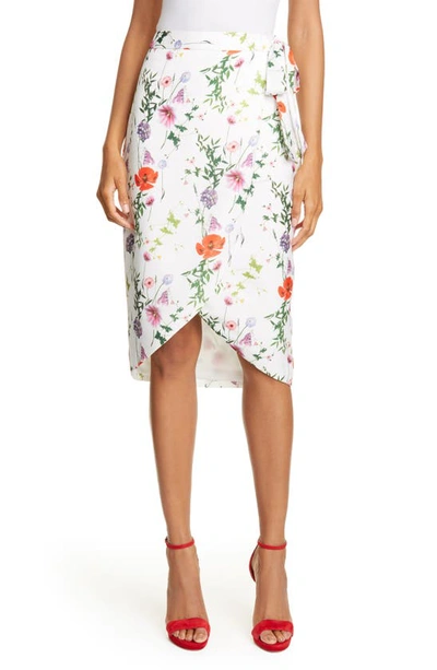 Shop Ted Baker Camila Hedgerow Wrap Skirt In White