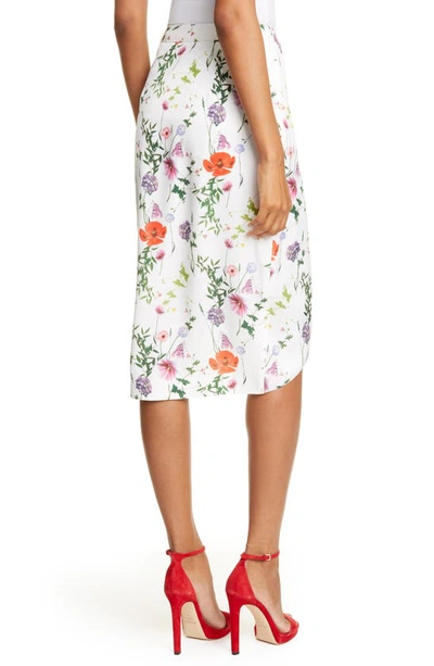 Camiila Hedgerow Print Wrap Skirt In White