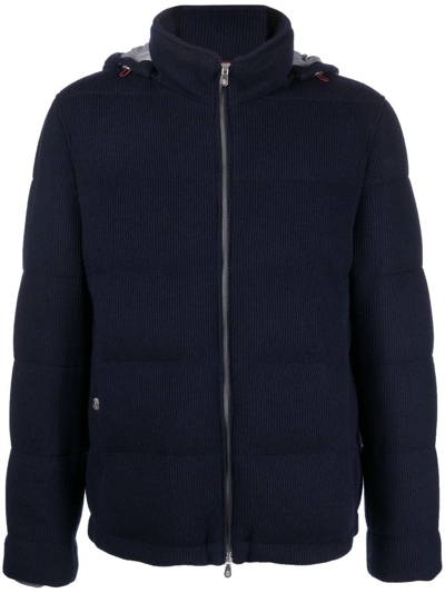 Shop Brunello Cucinelli Puffer Jacket In Blu