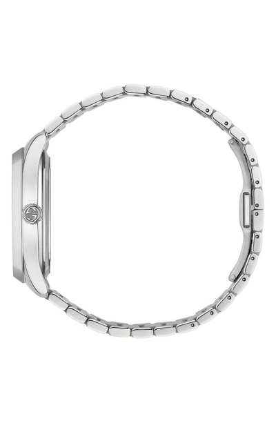 Shop Gucci G-timeless Bee Automatic Bracelet Watch, 38mm In Silver