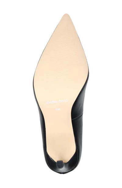 Shop Charles David Rivals Pointed Toe Pump In Black/ Leather