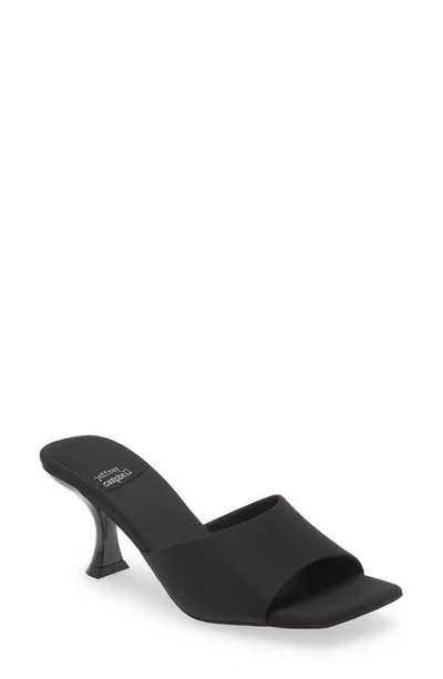 Shop Jeffrey Campbell Mr-big Slide Sandal In Black Faille