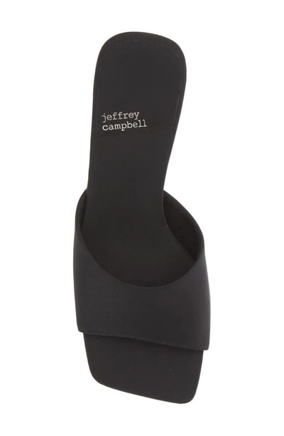 Shop Jeffrey Campbell Mr-big Slide Sandal In Black Faille