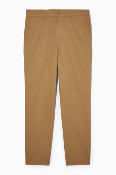 Cos Regular-fit Tapered Chinos In Beige | ModeSens