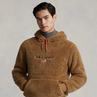 Ralph Lauren Polo Sport Pile Fleece Hoodie In Montana Khaki | ModeSens