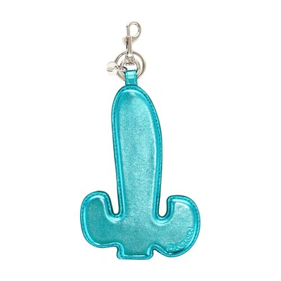 Shop Jw Anderson Cactus Keyring In Turquoise