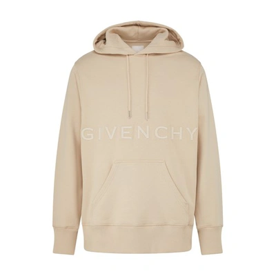 Shop Givenchy 4g Embroidered Hoodie In Light Beige