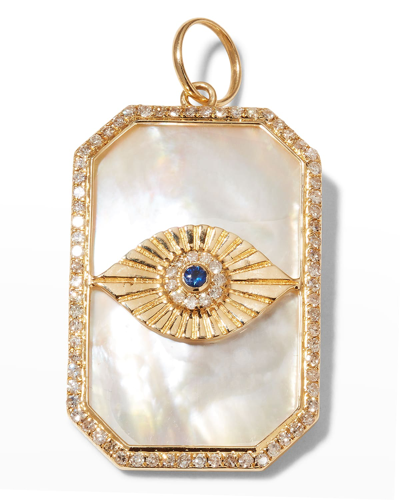 Shop Kastel Jewelry 14k Gold Diamond & Sapphire Evil Eye Pendant