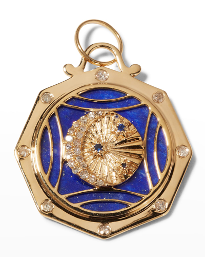 Shop Kastel Jewelry 14k Gold Lapis, Sapphire & Diamond Celestine Pendant