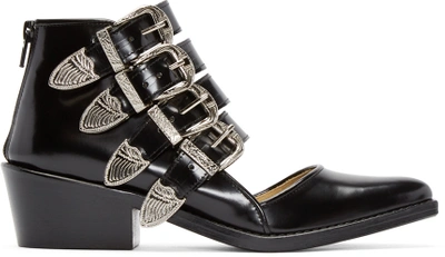 Shop Toga Black Western Cut-out Buckle Boots