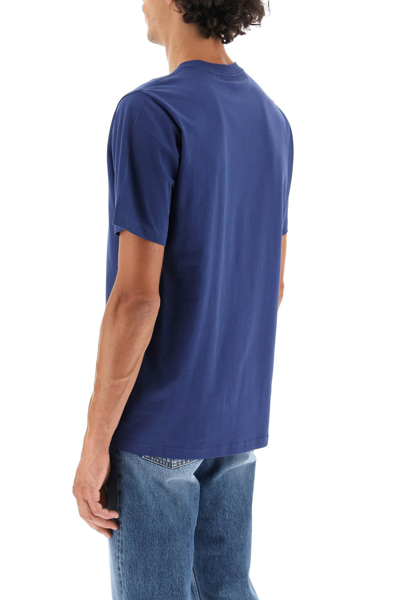 Shop Ps By Paul Smith Zebra Stripe T-shirt In Blue