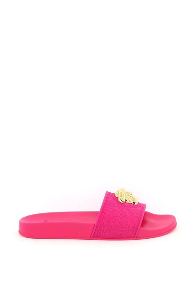Versace Medusa-head Plaque Open-toe Slides
