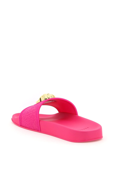 Versace Medusa-head Plaque Open-toe Slides