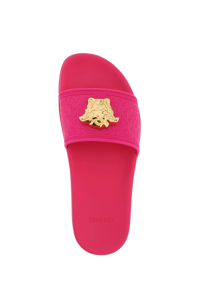 Versace Medusa-head Plaque Open-toe Slides