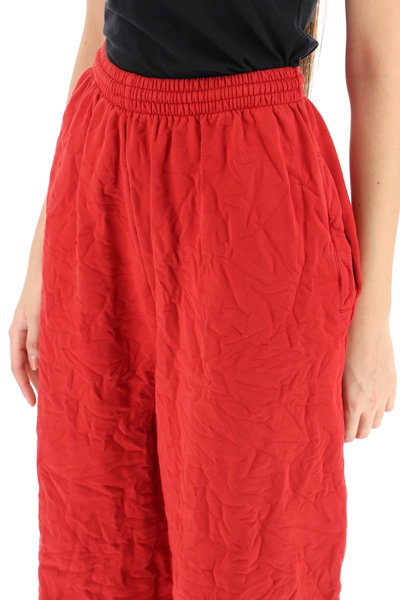Shop Balenciaga Baggy Sweatpants In Red