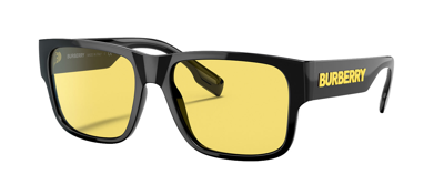 Shop Burberry Knight Be4358 300185 Wayfarer Sunglasses In Yellow